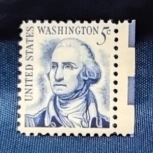 Uncirculated USA 1966 George Washington 5 Cent Stamp!!